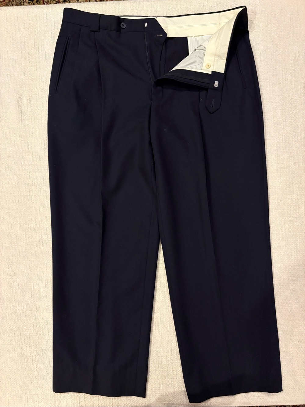 Vintage Barneys New York Black Pleated Dress Trousers
